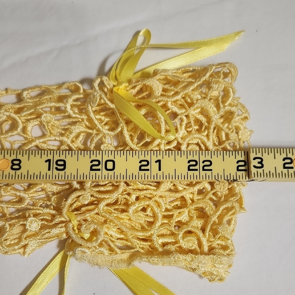 Yellow Swirl Crochet Lagenlook Cottage Long Sleeve Top - Picture 11 of 11